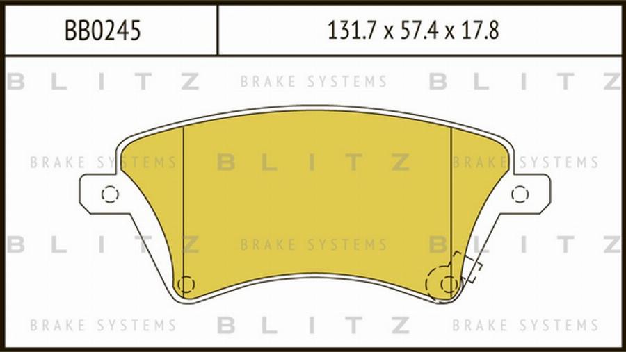 Blitz BB0245 - Kit pastiglie freno, Freno a disco autozon.pro