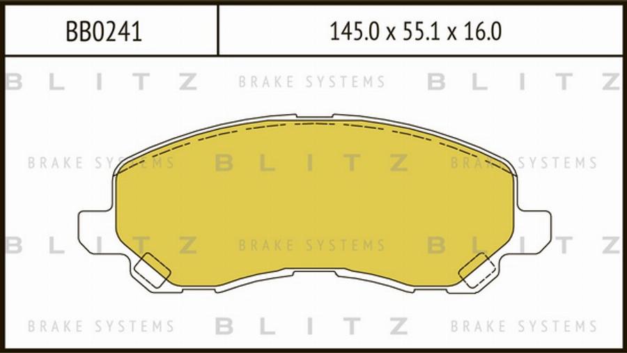 Blitz BB0241 - Kit pastiglie freno, Freno a disco autozon.pro