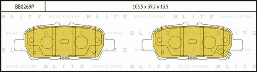 Blitz BB0269P - Kit pastiglie freno, Freno a disco autozon.pro