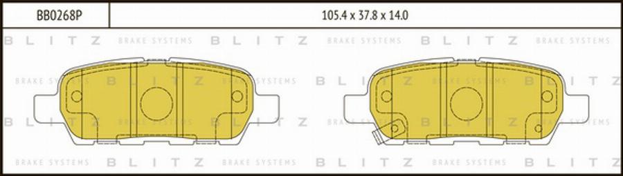 Blitz BB0268P - Kit pastiglie freno, Freno a disco autozon.pro