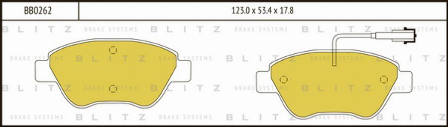 Blitz BB0262 - Kit pastiglie freno, Freno a disco autozon.pro