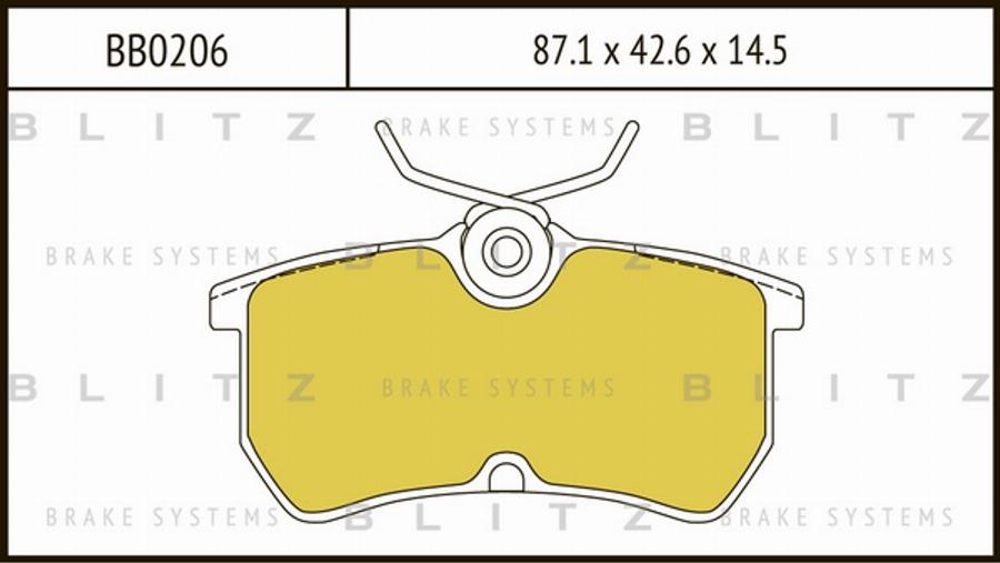 Blitz BB0206 - Kit pastiglie freno, Freno a disco autozon.pro