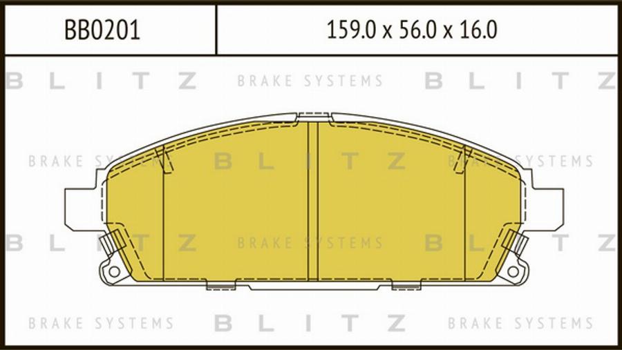 Blitz BB0201 - Kit pastiglie freno, Freno a disco autozon.pro