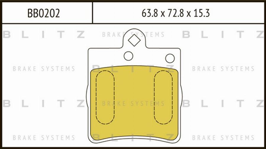 Blitz BB0202 - Kit pastiglie freno, Freno a disco autozon.pro