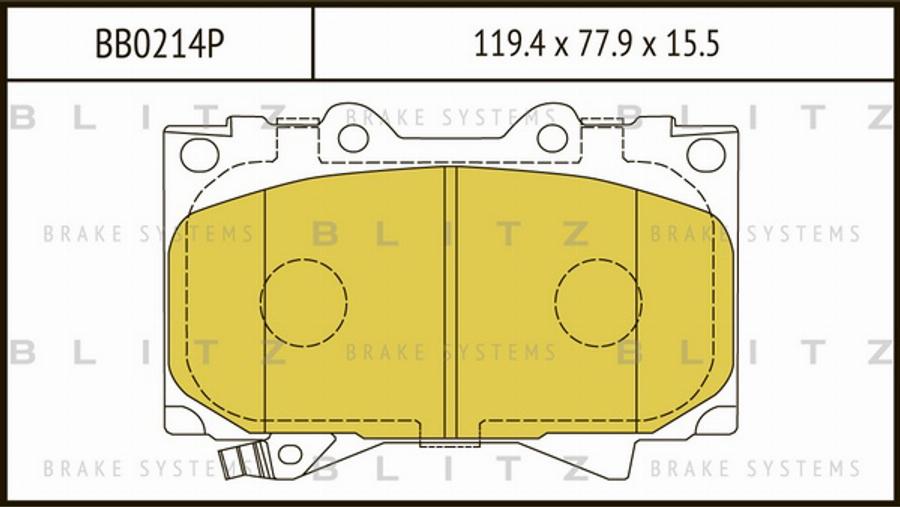 Blitz BB0214P - Kit pastiglie freno, Freno a disco autozon.pro