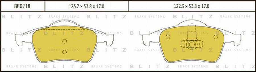 Blitz BB0218 - Kit pastiglie freno, Freno a disco autozon.pro