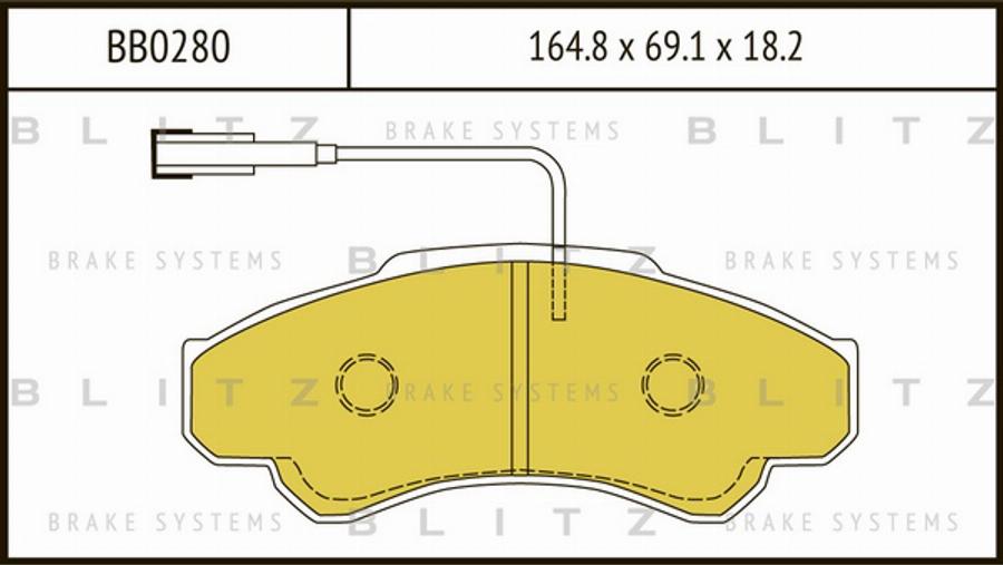 Blitz BB0280 - Kit pastiglie freno, Freno a disco autozon.pro