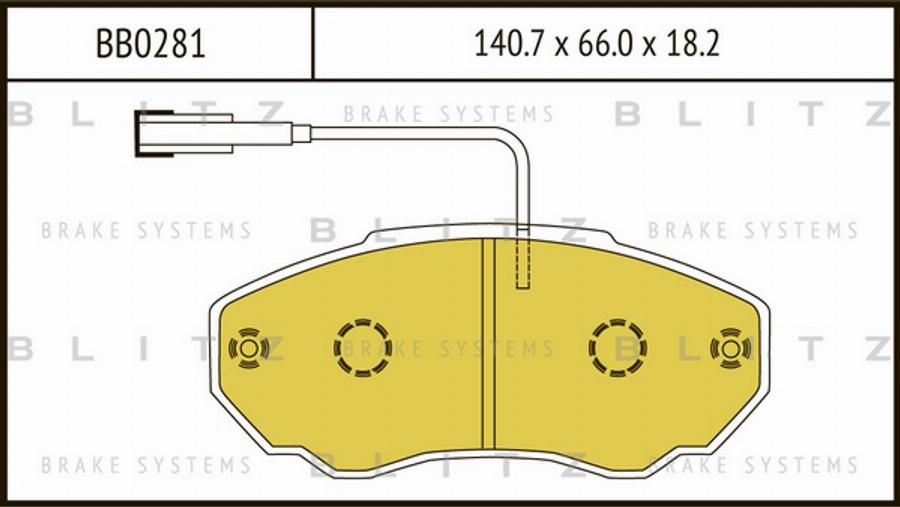 Blitz BB0281 - Kit pastiglie freno, Freno a disco autozon.pro