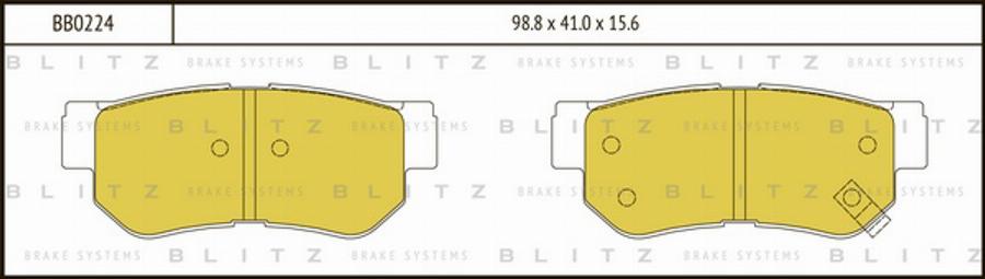 Blitz BB0224 - Kit pastiglie freno, Freno a disco autozon.pro