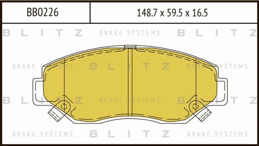 Blitz BB0226 - Kit pastiglie freno, Freno a disco autozon.pro