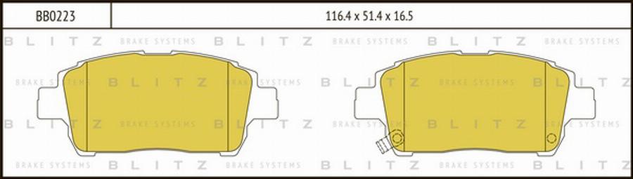 Blitz BB0223 - Kit pastiglie freno, Freno a disco autozon.pro