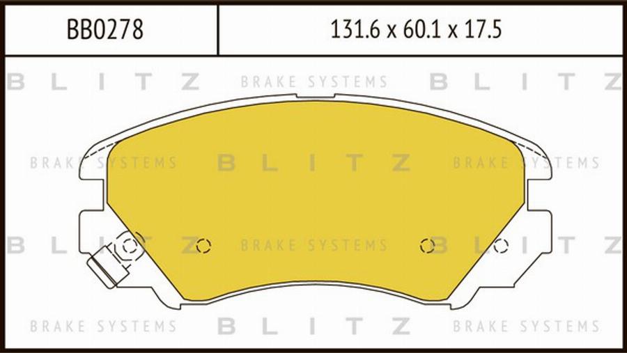 Blitz BB0278 - Kit pastiglie freno, Freno a disco autozon.pro