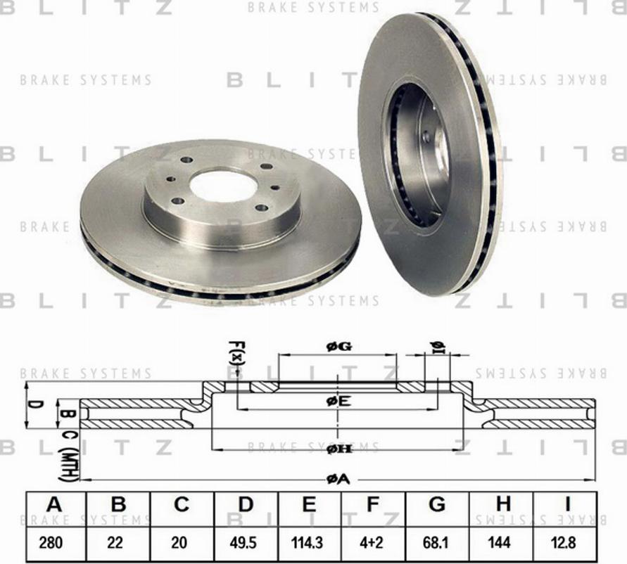 Blitz BS0142 - Discofreno autozon.pro