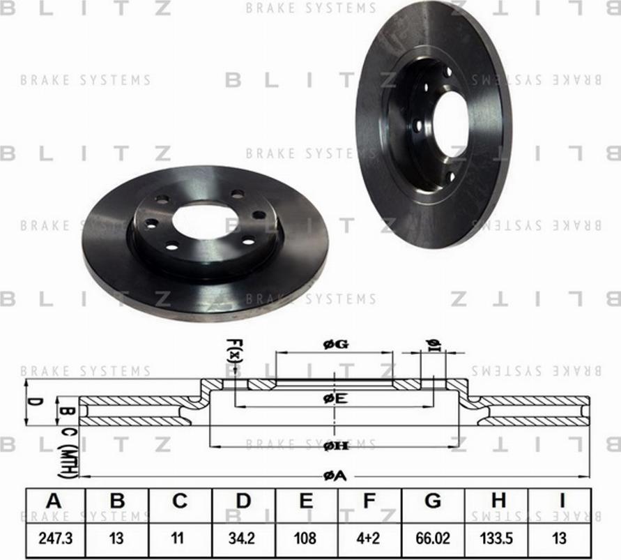 Blitz BS0161 - Discofreno autozon.pro