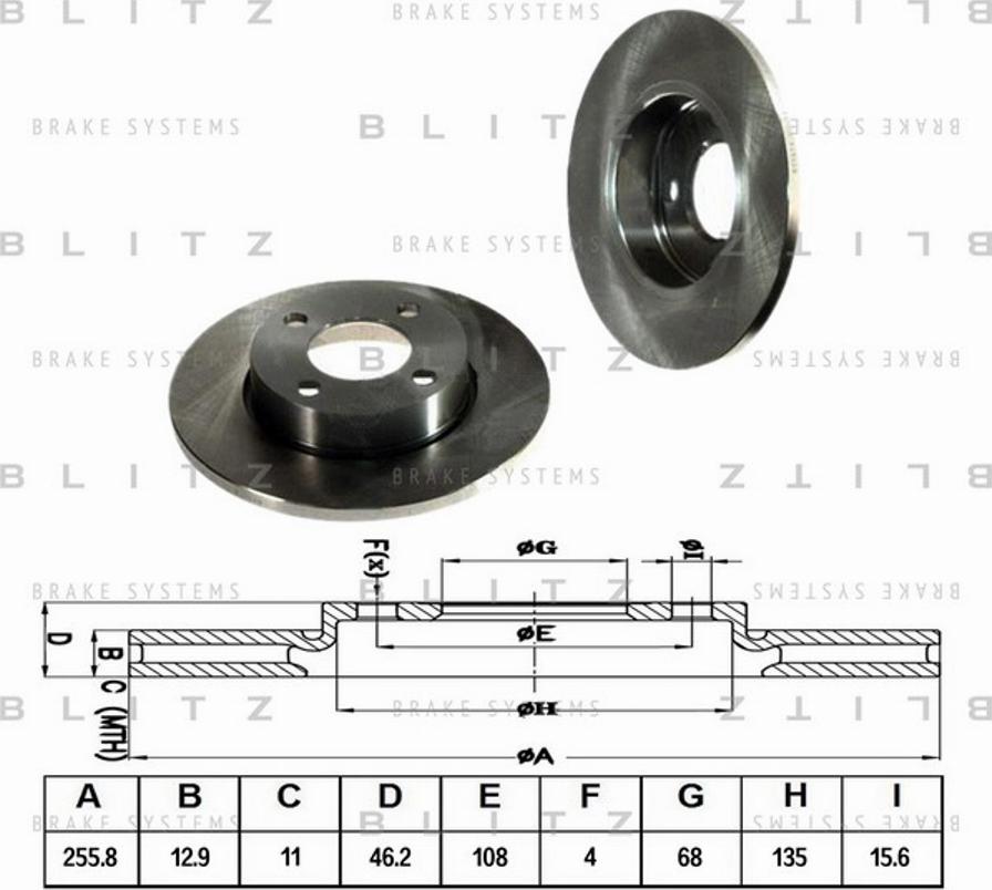 Blitz BS0100 - Discofreno autozon.pro