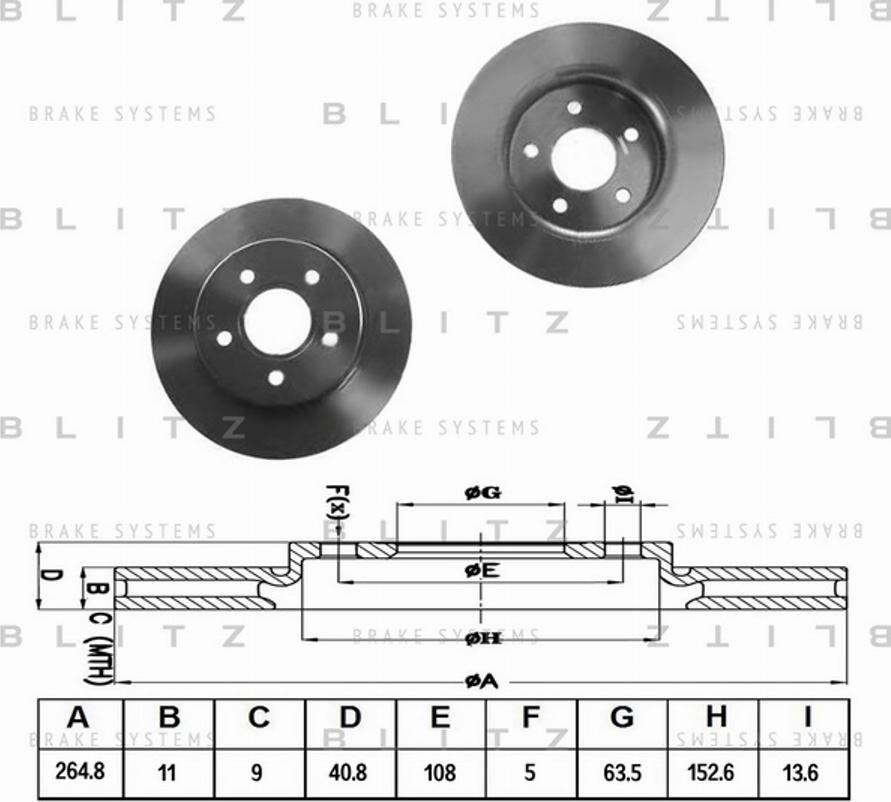 Blitz BS0201 - Discofreno autozon.pro