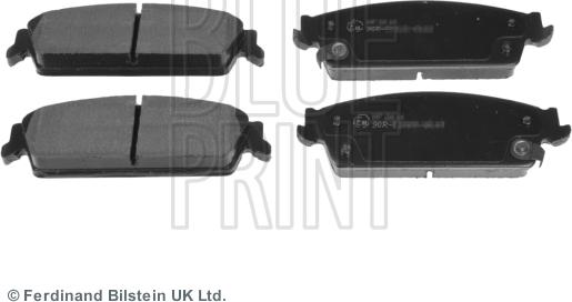 Blue Print ADA104251 - Kit pastiglie freno, Freno a disco autozon.pro