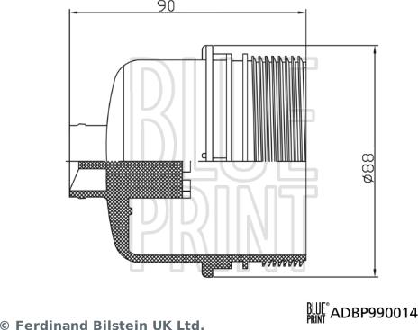 Blue Print ADBP990014 - Calotta, Carter filtro olio autozon.pro