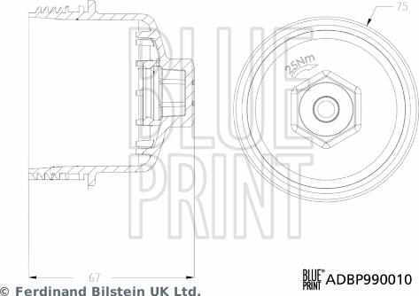 Blue Print ADBP990010 - Calotta, Carter filtro olio autozon.pro