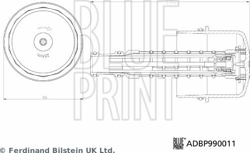 Blue Print ADBP990011 - Calotta, Carter filtro olio autozon.pro