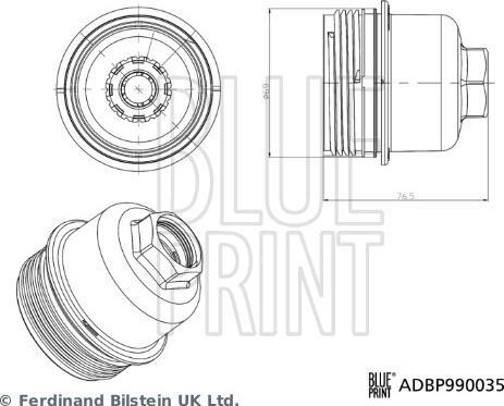 Blue Print ADBP990035 - Calotta, Carter filtro olio autozon.pro