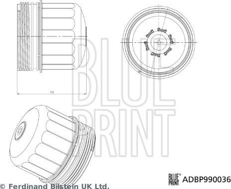 Blue Print ADBP990036 - Calotta, Carter filtro olio autozon.pro