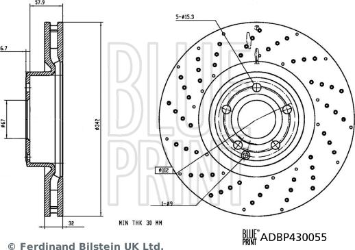 Blue Print ADBP430055 - Discofreno autozon.pro