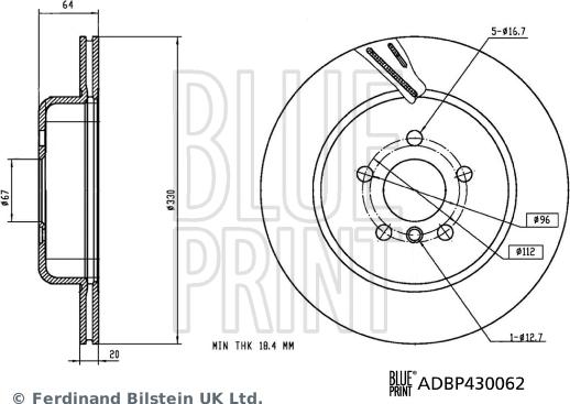 Blue Print ADBP430062 - Discofreno autozon.pro