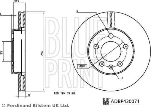 Blue Print ADBP430071 - Discofreno autozon.pro