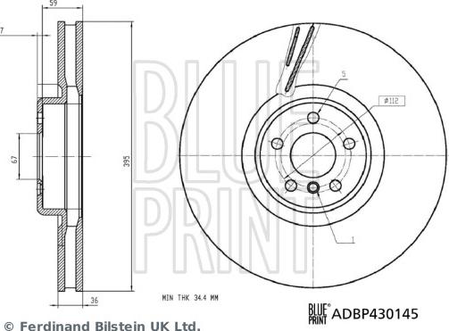 Blue Print ADBP430145 - Discofreno autozon.pro