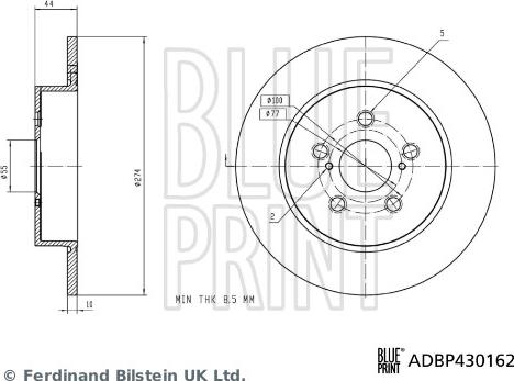 Blue Print ADBP430162 - Discofreno autozon.pro