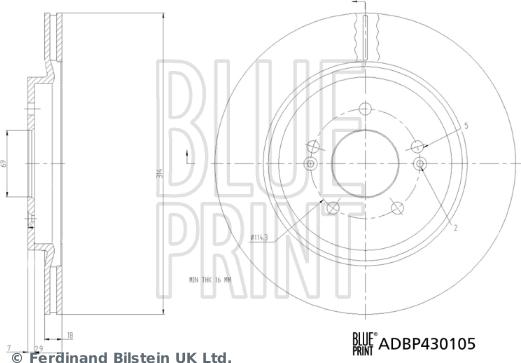 Blue Print ADBP430105 - Discofreno autozon.pro