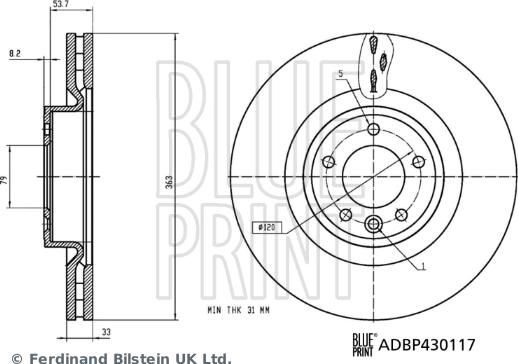 Blue Print ADBP430117 - Discofreno autozon.pro