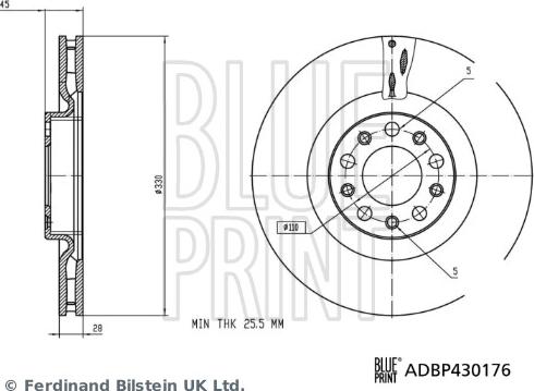 Blue Print ADBP430176 - Discofreno autozon.pro