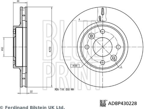 Blue Print ADBP430228 - Discofreno autozon.pro