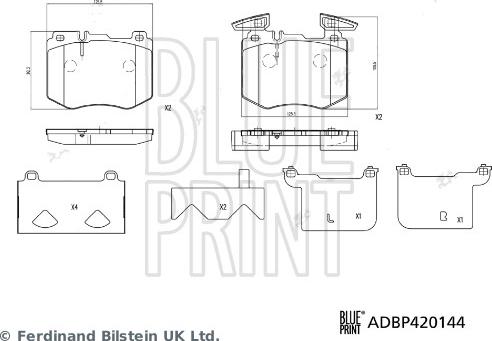 Blue Print ADBP420144 - Kit pastiglie freno, Freno a disco autozon.pro