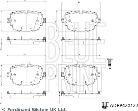 Blue Print ADBP420127 - Kit pastiglie freno, Freno a disco autozon.pro