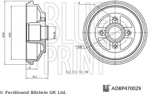 Blue Print ADBP470029 - Tamburo freno autozon.pro