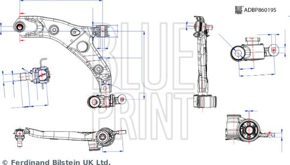 Blue Print ADBP860195 - Braccio oscillante, Sospensione ruota autozon.pro