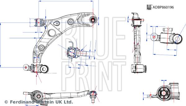 Blue Print ADBP860196 - Braccio oscillante, Sospensione ruota autozon.pro