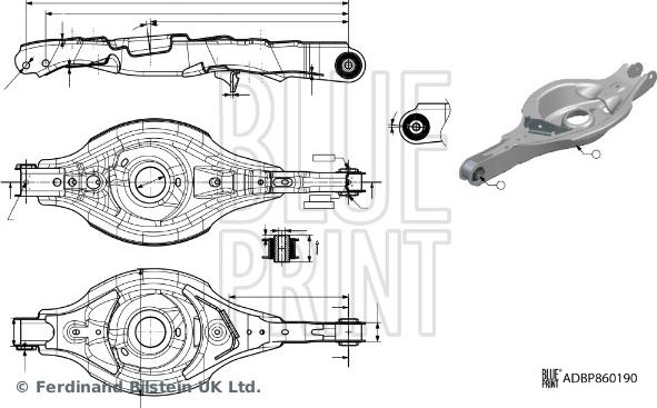 Blue Print ADBP860190 - Braccio oscillante, Sospensione ruota autozon.pro