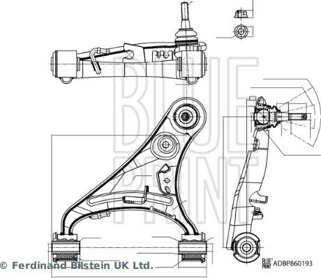 Blue Print ADBP860193 - Braccio oscillante, Sospensione ruota autozon.pro