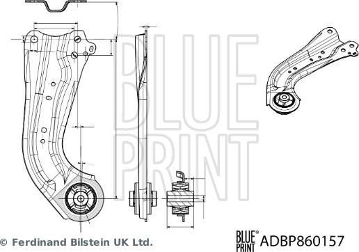 Blue Print ADBP860157 - Braccio oscillante, Sospensione ruota autozon.pro