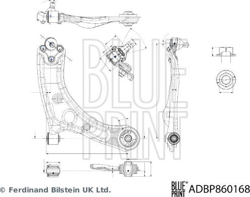 Blue Print ADBP860168 - Braccio oscillante, Sospensione ruota autozon.pro