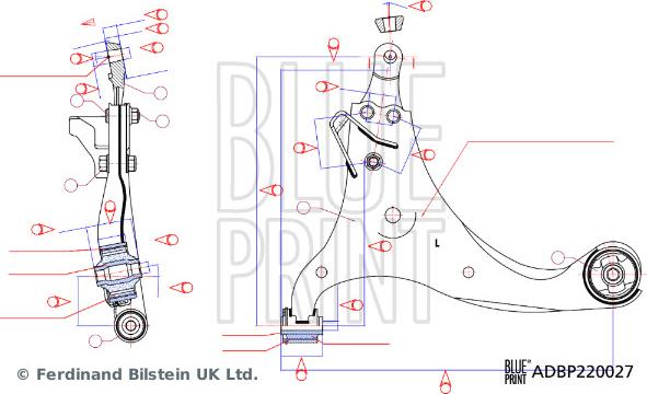 Blue Print ADBP860187 - Braccio oscillante, Sospensione ruota autozon.pro