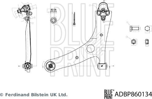 Blue Print ADBP860134 - Braccio oscillante, Sospensione ruota autozon.pro