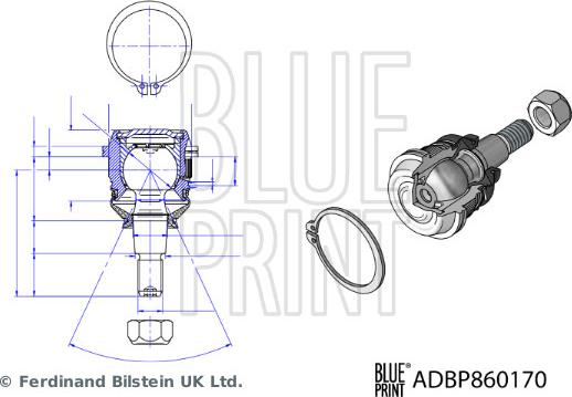 Blue Print ADBP860170 - Giunto di supporto / guida autozon.pro