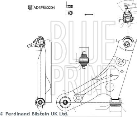 Blue Print ADBP860204 - Braccio oscillante, Sospensione ruota autozon.pro