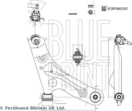 Blue Print ADBP860205 - Braccio oscillante, Sospensione ruota autozon.pro