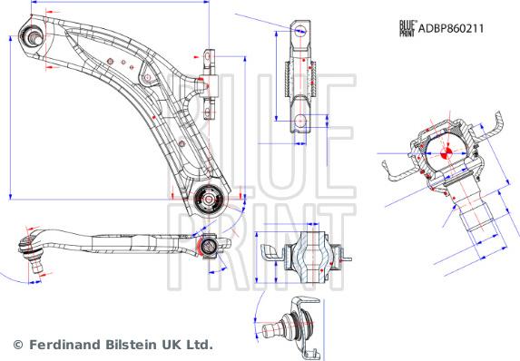 Blue Print ADBP860211 - Braccio oscillante, Sospensione ruota autozon.pro